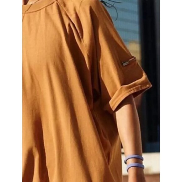 Free People Movement Hot Shot Oversized Tunic Tee Womens Size XS Slouchy Camel - Picture 3 of 12